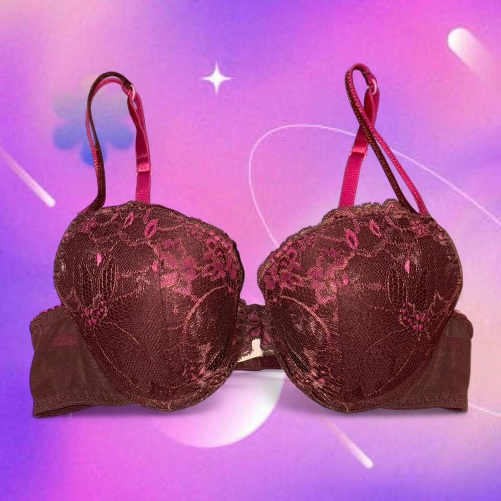 vintage y2k lace demi bra - xhilaration, sz 34b. no flaws!